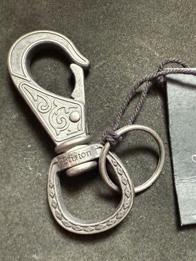 BRIXTON ANTIQUE NICKLE SCROLL KEY FOB BELT HOOK